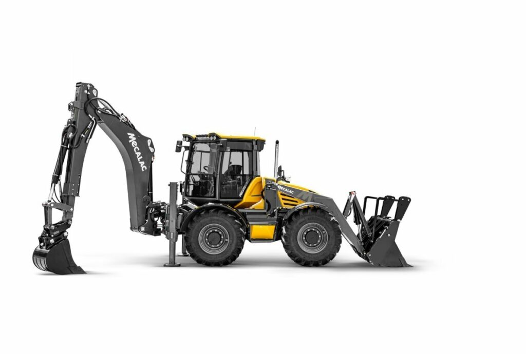 First Backhoe Mecalac the world’s first backhoe loader with a rotating cab – Wheels ...